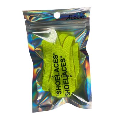 שרוכים שטוחים לנעליים ״SHOELACES” צהוב זרחני