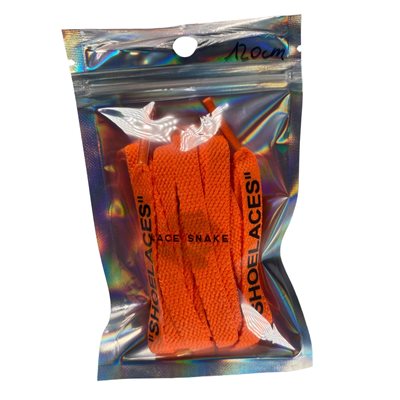 שרוכים שטוחים לנעליים ״SHOELACES” כתום זרחני