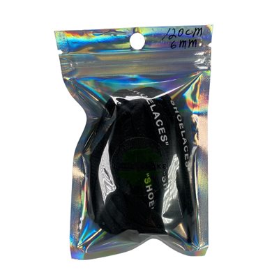 שרוכים לנעליים עגולים 6 מ"מ ״SHOELACES” שחור