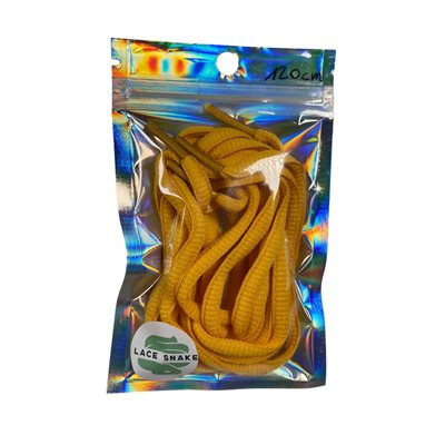 שרוכים לנעליים עגולים 6 מ״מ צהוב חרדל