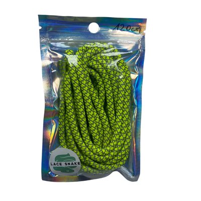 שרוכים לנעליים עגולים צהוב זרחני רפלקטיב