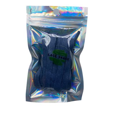 שרוכים לנעליים שטוחים חלולים כחול כהה